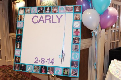 Iphone Themed Bat Mitzvah Sign in Board with Photos & Apps