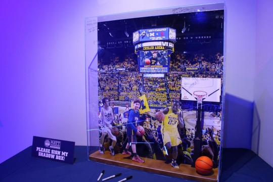 Basketball Themed Shadow Box Sign in Board with Cutout Photos