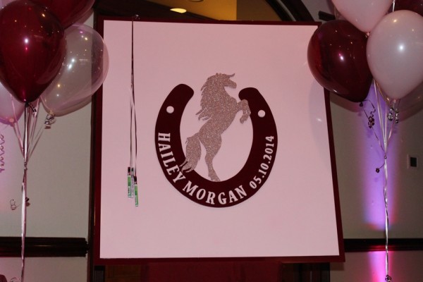 Horse Themed Sign in Board with Custom Logo