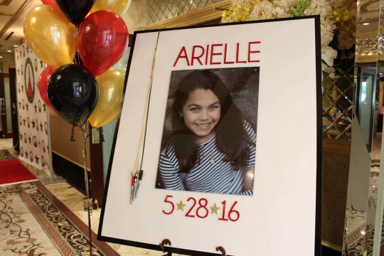 Bat Mitzvah Sign in Board with Blowup Photo