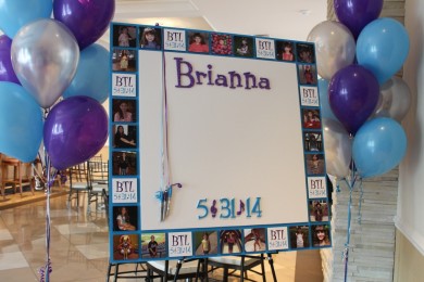 Music Themed Bat Mitzvah Sign in Board with Photo & Logo Border