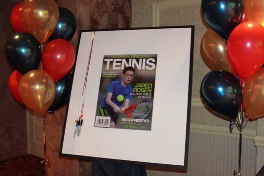 Custom Imaged Tennis Magazine Cover Sign in Board