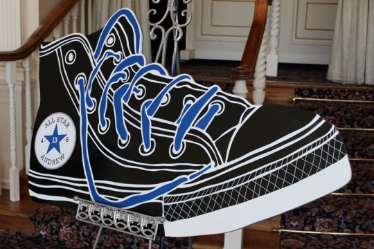 Converse Sneaker Shaped Sign in Board with Custom Logo