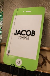 Custom iPhone Sign in Board with Name & Date