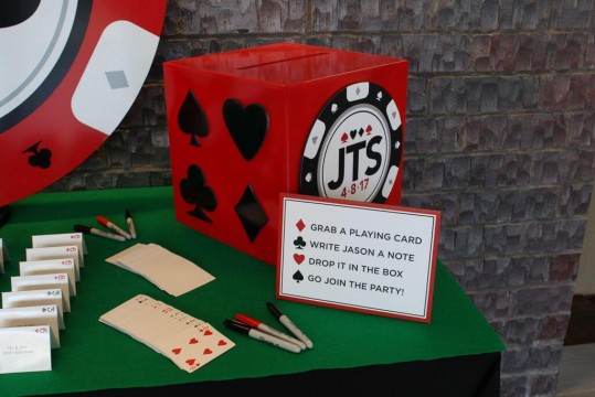 Casino Themed Sign in Box with Custom Logo & Sign