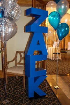 3D Name Bar Mitzvah Sign in Board