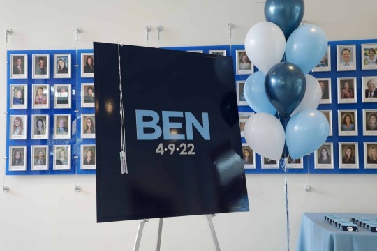 Bar Mitzvah Sign in Board with Name & Date and Balloon Tree Accent
