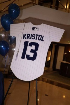 Yankees Jersey Sign in Board with Name & Number for Sports Themed Bar Mitzvah