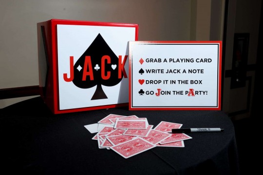 Casino Themed Sign in Box with Custom Logo