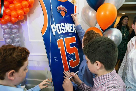 NY Knicks Jersey Sign in Board for Sports Themed Bar Mitzvah