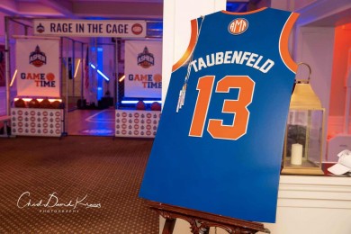 Knicks Jersey Sign in Board for Basketball Themed Bar Mitzvah