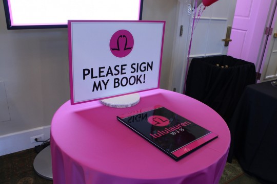 Bat Mitzvah Logo Sign in Book with Custom Sign