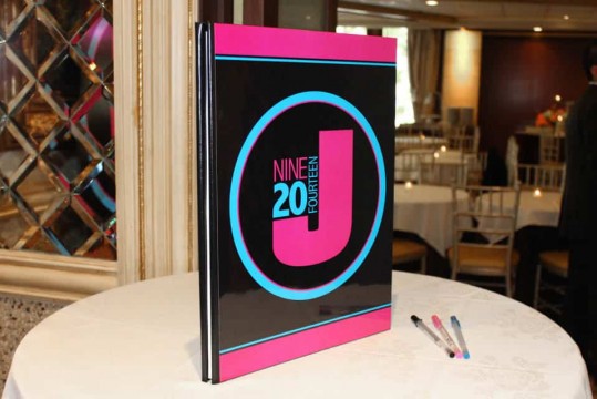 Bat Mitzvah Sign in Book with Custom Logo Cover
