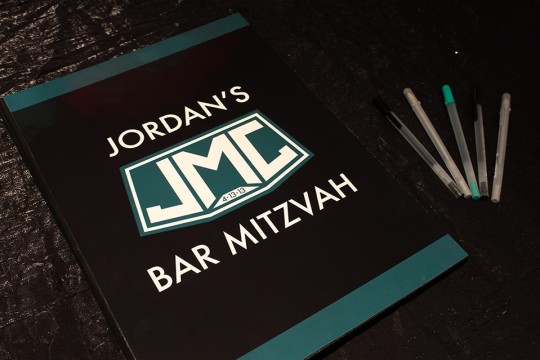 Bar Mitzvah Sign in Book with Custom Logo Cover