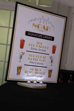 Signature Drink Sign for Broadway Themed Bar Mitzvah