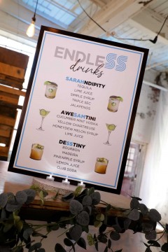 Signature Cocktail Sign with Custom Logo for B'nai Mitzvah