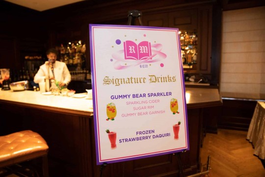 Custom Signature Drink Sign for Fantasy Book Themed Bat Mitzvah
