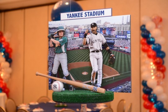 Yankee Stadium Baseball Centerpiece with Yankee Players