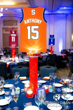 Syracuse Jersey Centerpiece for Basketball Themed Bar Mitzvah