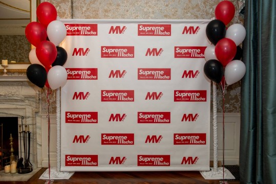 Supreme Logo Step & Repeat for Sneaker Themed Bar Mitzvah