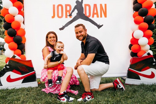 Jordan Themed Custom Step and Repeat for Outdoor Party Decor