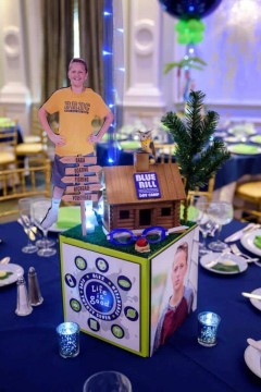 Camp Themed Centerpiece for Everything Boy Bar Mitzvah