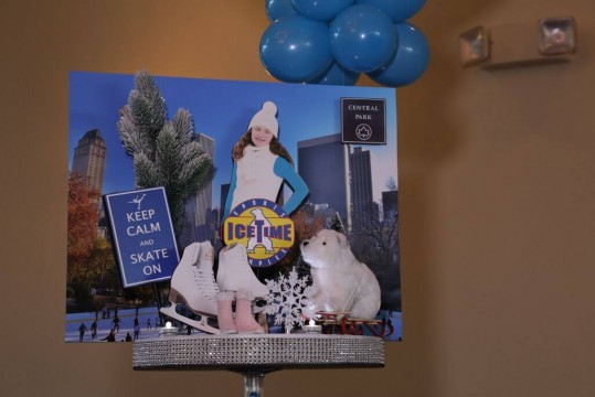 Ice Skating Themed Diorama Centerpiece for Everything Girl Themed Bat Mitzvah