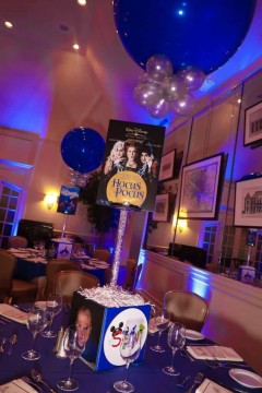 Disney Themed Movie Centerpiece with Cube Base & Royal Balloons