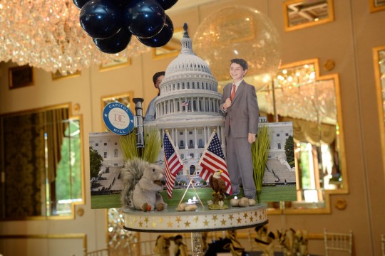Washington DC Themed Diorama Centerpiece with Capitol Background