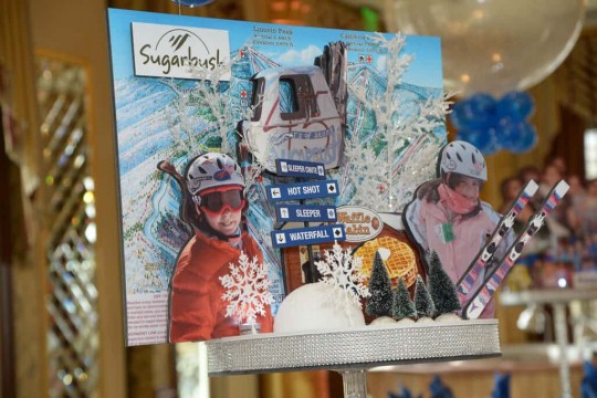 Ski Themed Diorama Centerpiece for Everything Girl Themed Bat Mitzvah