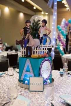 Horse Themed Centerpiece for Everything Girl Themed B'not Mitzvah Centerpiece