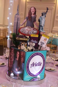 NYC Themed Centerpiece with Custom Logo & 3D Toppers