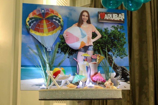 Beach Diorama Centerpiece for Everything Girl Themed Bat Mitzvah