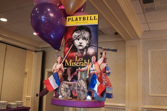 Les Miserables Broadway Themed Diorama Centerpiece with Cutout Characters
