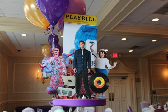 Hairspray Themed Broadway Centerpiece with Playbill & Cutout Characters