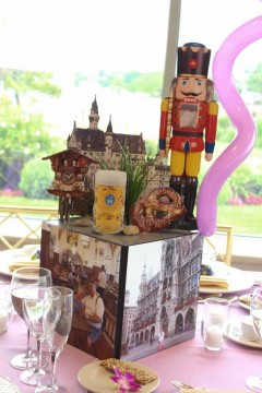 Germany Themed Centerpiece for Travel Themed Bat Mitzvah