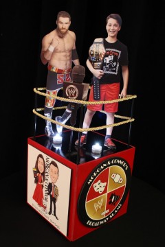 Wrestling Themed Centerpiece with Custom Logo & Photo Cutouts