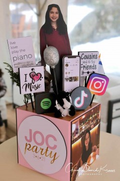 Everything Girl Centerpiece with Interest Cutouts & Custom Logo