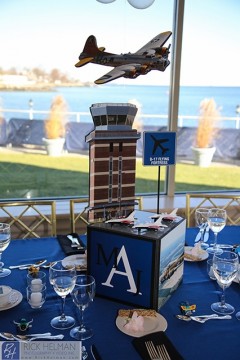 Airplane Themed Photo Cube Centerpiece