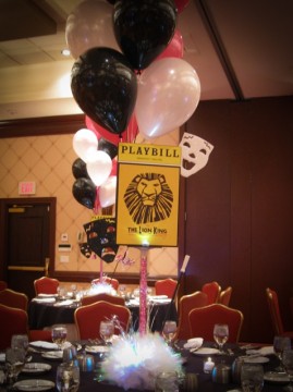 Broadway Playbill Centerpiece with Comedy & Tragedy Masks