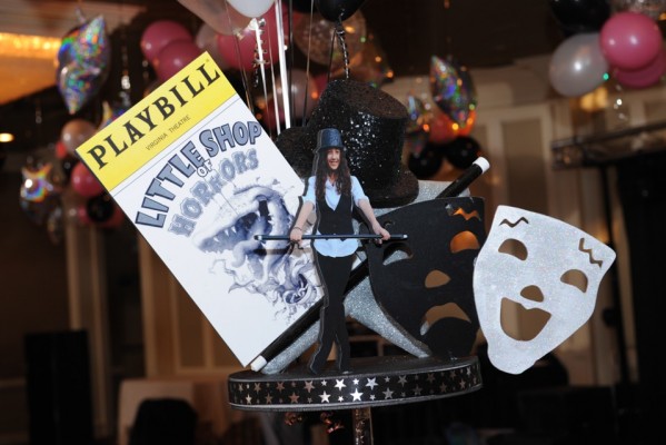 Broadway Themed Centerpiece with Playbills & Comedy/Tragedy Masks