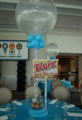 Candy Themed Centerpiece with Sparkle Balloons