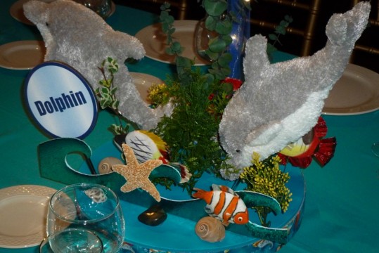 Underwater Dolphin Themed Centerpiece