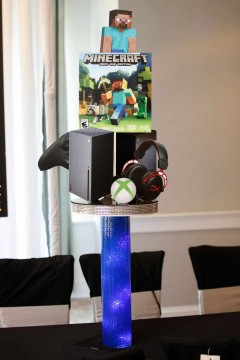 Minecraft Themed Centerpiece for Video Game Themed Bar Mitzvah