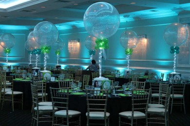 Bat Mitzvah with Teal LED Room Lighting