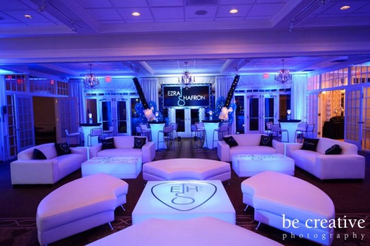 Blue Room Lighting & Custom Lounge Setup at Preakness Hills Country Club